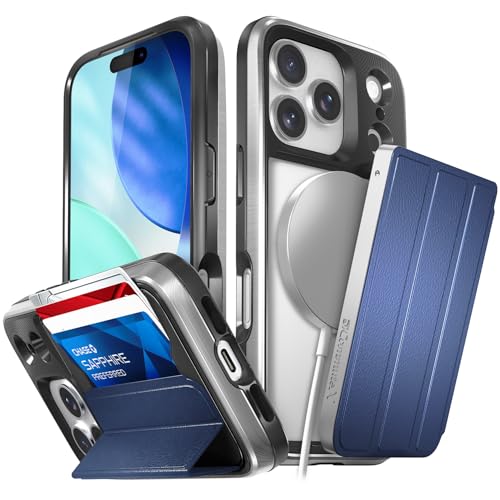 VENA vCommuteX for iPhone 17 Pro Max Wallet Case, Blue - color: MagSafe Compatible - Blue, size: iPhone 17 Pro Max
