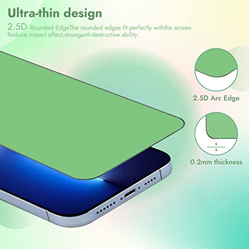 [3 Pack] for iPhone 13 Pro Max Green Privacy Screen Protector - size: iPhone 13 Pro Max/14 Plus