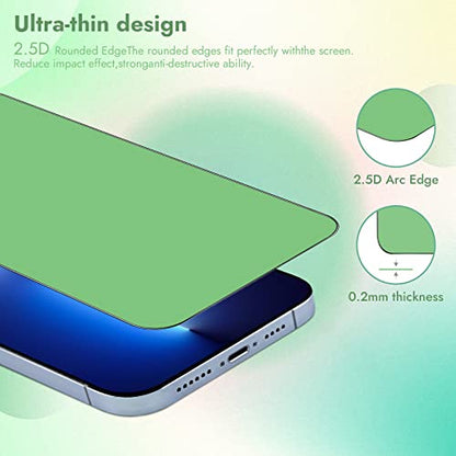 [3 Pack] for iPhone 13 Pro Max Green Privacy Screen Protector - size: iPhone 13 Pro Max/14 Plus