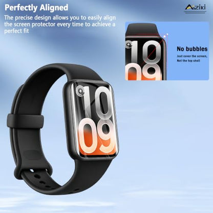 Aiziki（6 Pack Compatible for Xiaomi Smart Band 10 Pro Screen Protector, Flexible TPU Film [Not Glass], Full Coverag, HD Clear, Easy Install, Bubble Free for Xiaomi Smart Band 10 Pro Screen Protector - size: RM6-Xiaomi Smart Band 10 Pro-US