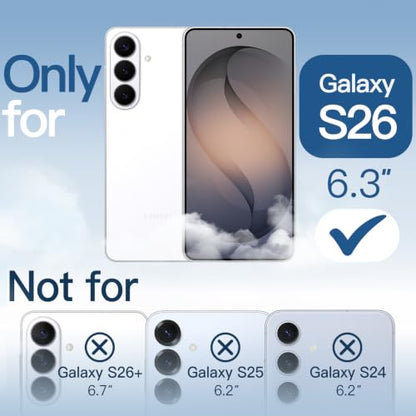 JETech Magnetic Case for Samsung Galaxy S26, Compatible with MagSafe, Clear | Full Camera Lens Protection, Shockproof Protective Phone Cover, Scratch Resistant Clear Back - color: Clear, size: Galaxy S26