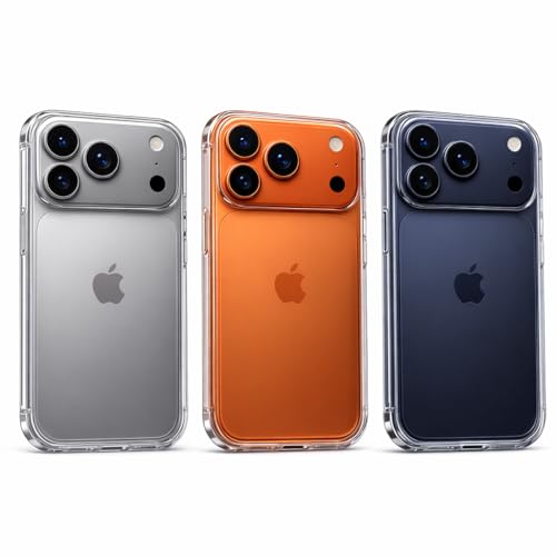 Clear Case for iPhone 17 Pro, Slim Transparent TPU Phone Case, Anti-Yellow Scratch Resistant Shockproof Protective Cover with Comfortable Grip