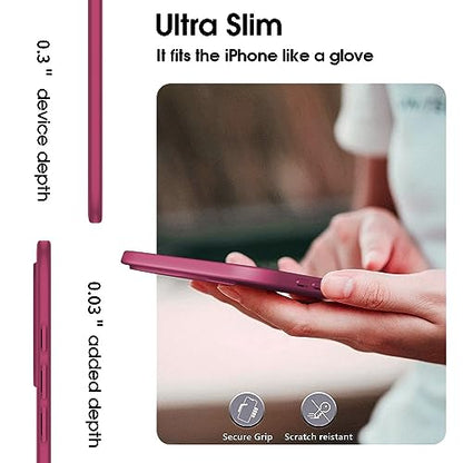 X-level Compatible with iPhone 15 Pro Case Slim Fit Ultra-Thin [Guardian Series] Soft TPU Matte Finish Coating Phone Cases Lightweight Anti-Scratch Back Cover Grip 6.1" (2023)-Wine red - color: Winered, size: iPhone 15 Pro