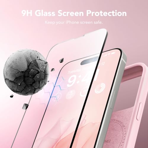 GONEZ Magnetic for iPhone 15 Pro Case, Silicone Cover Chalk Pink - color: A-Chalk Pink, size: Iphone 15 Pro