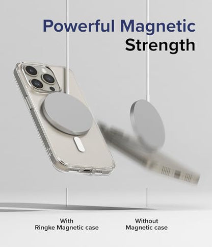 Ringke for iPhone 15 Pro Case [Fusion Magnetic Matte Clear] | Compatible with MagSafe, Oil & Dirt Resistant, Anti-Fingerprint Technology Prevents Oily Smudges, Feels Velvety Soft - size: iPhone 15 Pro