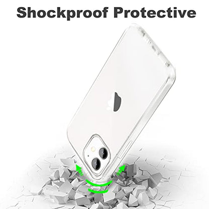JJGoo Compatible with iPhone 12 mini Case, Soft Transparent Shockproof Protective Slim Thin Bumper Phone Cover, Clear - color: Clear