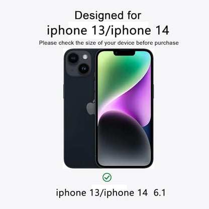 Magnetic iPhone 14/13 case,Compatible with Magsafe, Military-Grade Protection,Slim Translucent Matte Shockproof with Anti-Scratch Anti-Fingerprint Phone Cover (Transparent, iPhone 14/13) - color: Transparent, size: iPhone 14/13
