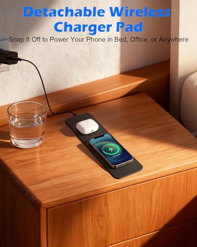 30"x15" XXL Wireless Charging Mouse Pad, Detachable 15W Qi Charger - color: Space Crack