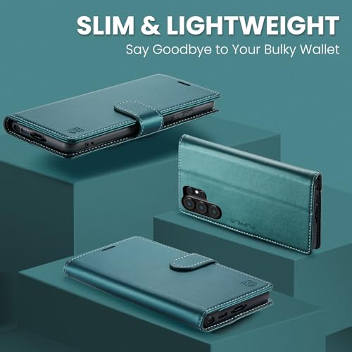 FLIPALM Wallet Case for Samsung Galaxy S26 Ultra 6.9", Green | Card Holder, RFID Blocking, PU Leather Folio Flip, Kickstand, Protective Shockproof Cover - color: Green, size: Samsung Galaxy S26 Ultra
