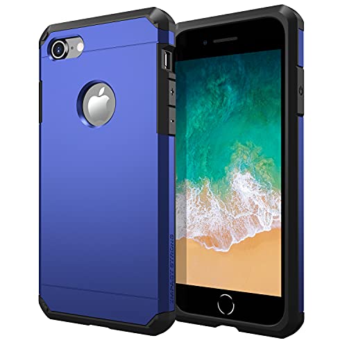 ImpactStrong for iPhone 7 Case/iPhone 8 Case, Heavy Duty Dual Layer Protection Cover (Navy Blue)