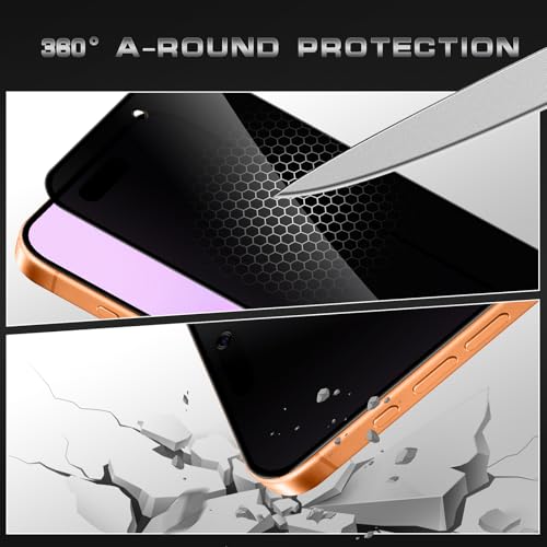 2 Pack for iPhone 17 Pro Max Privacy Screen Protector, Anti Spy Tempered Glass Film, Anti-Spy Protection for iPhone 17 Pro Max Screen Protector - size: iPhone 17 Pro Max