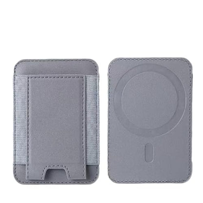 7 Cards Holder for MagSafe Wallet, Stronger Magnetic Wallet RFID Blocking for iPhone 17/16/15/14/13/12 and Pro Promax Series - color: Grey elastic wallet