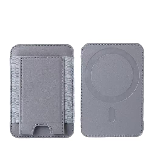 7 Cards Holder for MagSafe Wallet, Stronger Magnetic Wallet RFID Blocking for iPhone 17/16/15/14/13/12 and Pro Promax Series - color: Grey elastic wallet