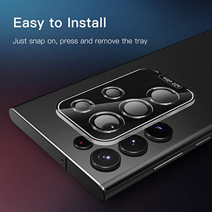 JETech Camera Lens Protector for Galaxy S22 Ultra, Phantom Black, 1 Set