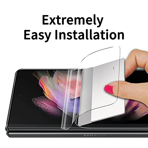 [2SET 9PCS] [Self Healing Film 1set] [Anti Glare Film 1set] [3D Carving Lens Protector] Galaxy Z Fold 4 5G 2022 Screen Protector with Hinge Protector Clear Matte screen protector Scratch Resistant HD Clear Case Friendly [Perfect Fit for foldable Screen] F