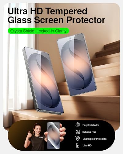 SMARTDEVIL Tempered Glass for Samsung Galaxy S25 Ultra Screen Protector [3 Pack],Fingerprint Unlock Compatible, HD Anti-Glare, 9H Scratch Resistant, Fast & Easy, SmartPull Box Bubble-Free Install - size: S25 Ultra 6.9 inches