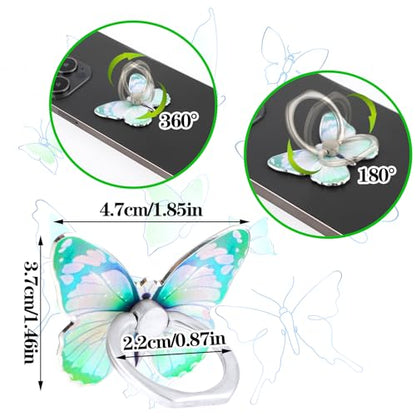 Ymapinc 4Pcs Butterfly Phone Ring Stand Colored Cute Butterfly Phone Grip