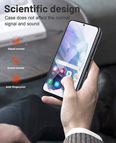 OCASE Compatible with Samsung Galaxy S21 Wallet Case, PU Leather Flip Folio Case with Card Holders RFID Blocking Kickstand Shockproof TPU Inner Shell Phone Cover 6.2 Inch-Black | Card Holders, Kickstand, Shockproof TPU Shell,Magnetic Closure, Protective F