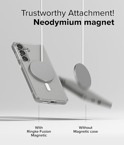 Ringke for Samsung Galaxy S25 Plus Case [Fusion Magnetic Matte Clear] | Compatible with MagSafe, Oil & Dirt Resistant, Anti-Fingerprint Technology Prevents Oily Smudges, Feels Velvety Soft - size: Galaxy S25 Plus