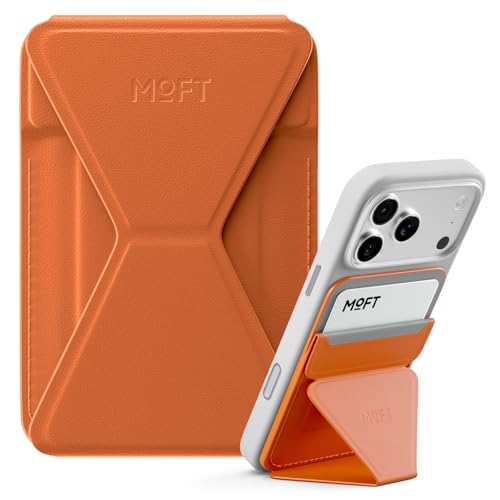 MOFT Magnetic Wallet Stand Compatible with iPhone 18/17/16/15/14/13 Series, Angle Adjustment Magsafe Compatible MOVAS Phone Stand - color: Sunrise, size: Standard