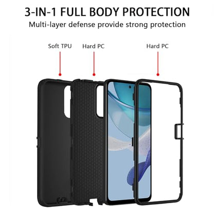 for Moto G 5G 2024/Moto G Play 5G 2024 Case, Military Grade Heavy Duty [3-Layer] Dustproof Shockproof Full-Body Protective Case for Motorola Moto G 5G 2024, African American Girl - color: African American Girl