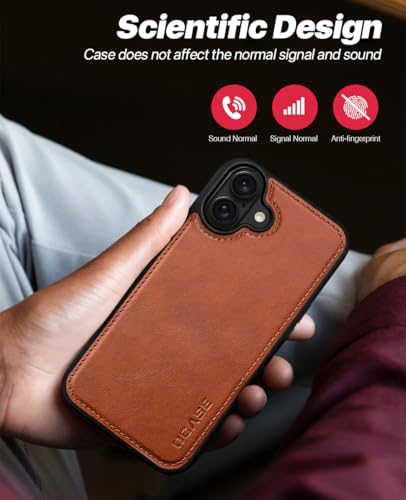 OCASE for iPhone 16 Plus Case Detachable Wallet Case with Card Holder, 2 in 1 Pu Leather Flip Folio with RFID Blocking Stand Wrist Strap Shockproof Phone Cover 6.7 Inch 2024, Brown - color: Brown, size: iPhone 16 Plus