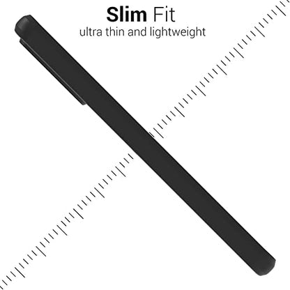 Case for Motorola Edge 60 Stylus + Glass Screen Protector Tempered Film - Transparent Silicone Soft Flexible Bumper Shockproof TPU Protective Cover Shell (Black)
