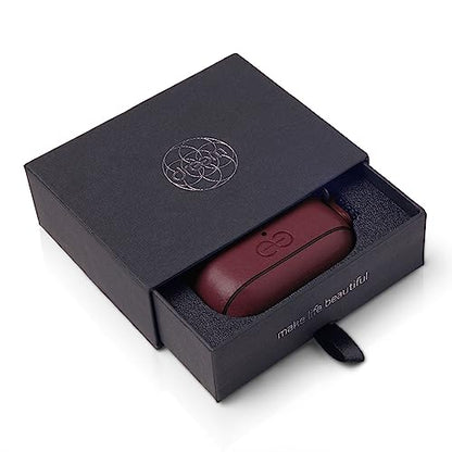 Dreem Om Case Cover with Keychain Clip Compatible with AirPods Pro 2/Pro, Protective One-Piece Hard Shell, Luxury Vegan Leather AirPod Pro Case 2nd/1st Generation with Separate Clip [Burgundy] - color: Burgundy, size: AirPods Pro 2