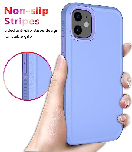 Diverbox for iPhone 11 Case [Shockproof] [Dropproof] [Tempered Glass Screen Protector],Heavy Duty Protection Phone Case Cover for Apple iPhone 11 (Purple-2in1) - color: Purple-2in1