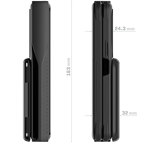Ghostek Exec Wallet Case for Galaxy Z Fold 4 with Magnetic Credit Card Holder, Hinge Protection, Wireless Charging, 7.6" Screen (Black) - color: Black, size: Galaxy Z Fold 4