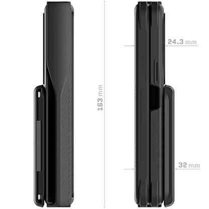 Ghostek Exec Wallet Case for Galaxy Z Fold 4 with Magnetic Credit Card Holder, Hinge Protection, Wireless Charging, 7.6" Screen (Black) - color: Black, size: Galaxy Z Fold 4