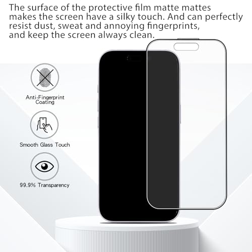 MAYtobe 2-Pack Matte Screen Protector for Apple iPhone 17 Tempered Glass | Anti-Fingerprint, Smooth as Silk, Anti Scratch, Easy to Install, Anti-Reflection - size: iPhone 17 (Matte)