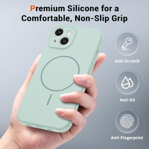 SUPFINE Silicone & Magnetic for iPhone 14 Plus Case - color: Aquamarine, size: iPhone 14 Plus