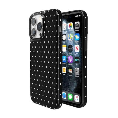 Casely iPhone 14 Pro Case | On the Dot | Black Polka Dot | Compatible with MagSafe | Classic Ultra Slim Design - color: On the Dot | Black Polka Dot, size: Iphone 14 Pro