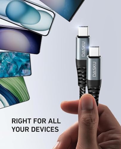 100W USB C to USB C Cable [2 Pack 6FT], USBC Fast Charging Cable for iPhone - color: Black, size: 6FT 2Pack, style: 100W USB C to USB C