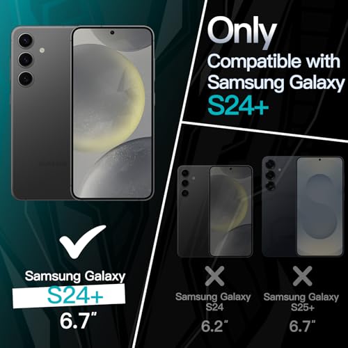 JETech Slim Case for Samsung Galaxy S24 Plus, Black | Camera Lens Protection, Soft TPU Design, Matte Finish, Shockproof Protection - color: Black, size: S24 Plus