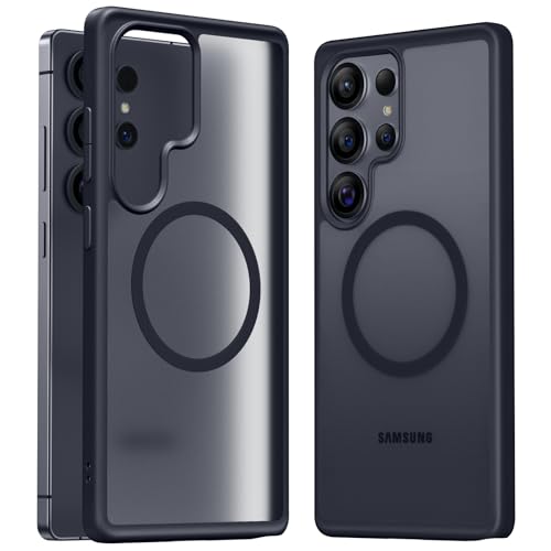Maledan Black Case for Samsung Galaxy S25 Ultra - for Galaxy S25 Ultra Case Compatible with MagSafe Magnetic Phone Case 25 Ultra Shockproof Military Protection Waterproof Bumper Cover Accessories - color: Matte Black
