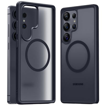 Maledan Black Case for Samsung Galaxy S25 Ultra - for Galaxy S25 Ultra Case Compatible with MagSafe Magnetic Phone Case 25 Ultra Shockproof Military Protection Waterproof Bumper Cover Accessories - color: Matte Black