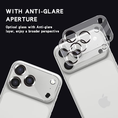 [3 Pack] Compatible with 6.9 inch iPhone 17 Pro Max Camera Lens Protector Tempered Glass,Does Not Affect Night Shots, HD Clear,[Case Friendly][Scratch-Resistant]