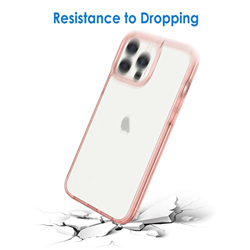 JETech Case for iPhone 13 Pro 6.1-Inch, Non-Yellowing Shockproof Phone Bumper Cover, Anti-Scratch Clear Back (Rose Gold) - color: Rose Gold