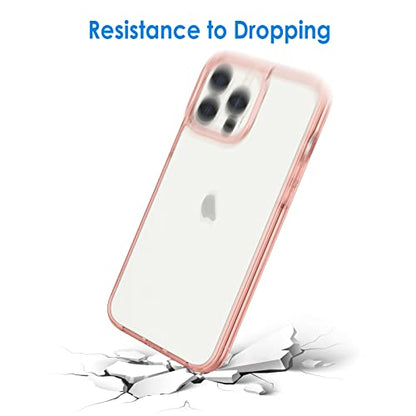 JETech Case for iPhone 13 Pro 6.1-Inch, Non-Yellowing Shockproof Phone Bumper Cover, Anti-Scratch Clear Back (Rose Gold) - color: Rose Gold