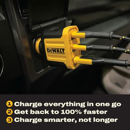 DEWALT 65W PD 3-Port Car Charger – USB-C PPS Fast Charging - size: 3-Ports-2 USB C+USB A