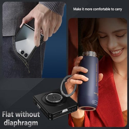 Magnetic Case for Samsung Galaxy Z Flip 7, [Compatible with MagSafe] Military Grade Shockproof Slim fit Samsung Z Flip 7 Phone Case with Magnetic Ring Kickstand, Black - color: Black, size: Samsung Galaxy Z Flip 7