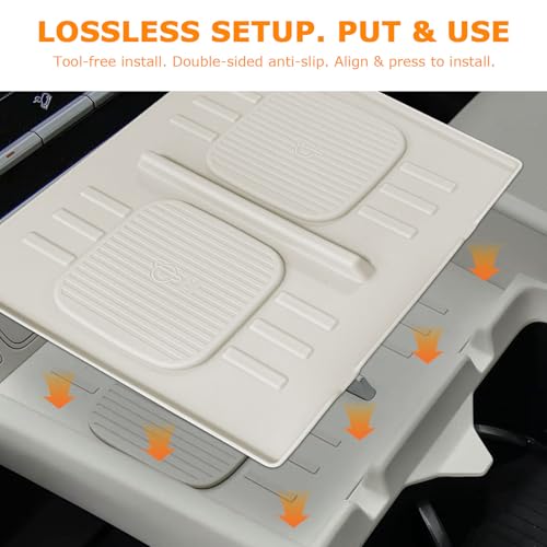 Wireless Charging Pad for 2024-2026 Hyundai Santa Fe Accessories - size: For Santa Fe 2024-2026 White