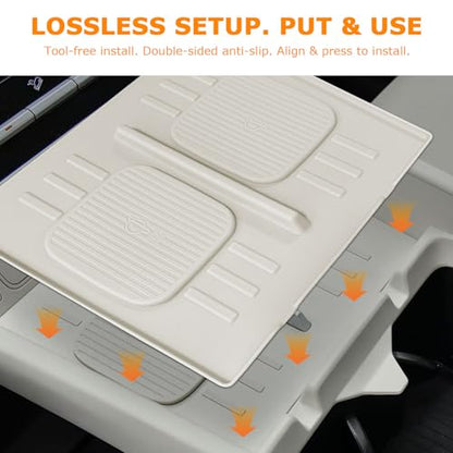 Wireless Charging Pad for 2024-2026 Hyundai Santa Fe Accessories - size: For Santa Fe 2024-2026 White