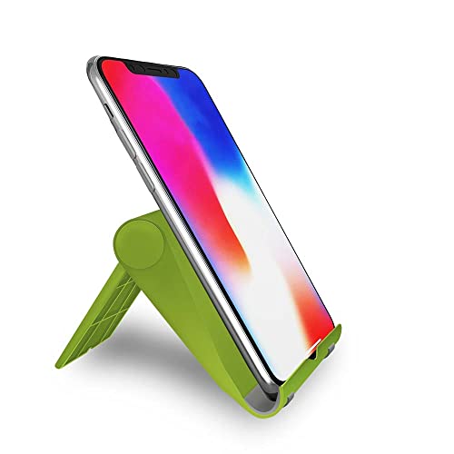 Adjustable Cell Phone Stand for Desk, Portable Phone Holder Compatible with Most iPhone, Samsung and Other Smartphones - Green - color: Green