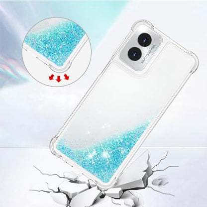 for Moto G Play 2024 Case with Screen Protector, Blue - color: Blue