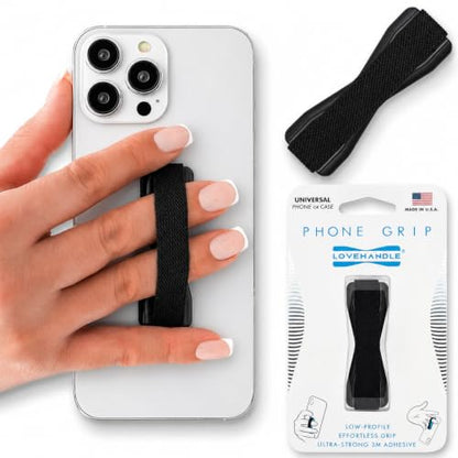 LOVEHANDLE Original Universal Phone Grip - Solid Black