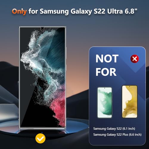 [3 Pack] for S22 Ultra Screen Protector Flexible TPU, Fingerprint Unlock, Scratch Resistant, Easy Installation, Case Friendly, Bubble Free - size: Samsung Galaxy S22 Ultra