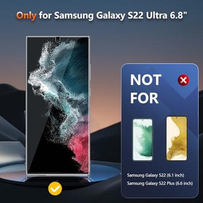 [3 Pack] for S22 Ultra Screen Protector Flexible TPU, Fingerprint Unlock, Scratch Resistant, Easy Installation, Case Friendly, Bubble Free - size: Samsung Galaxy S22 Ultra